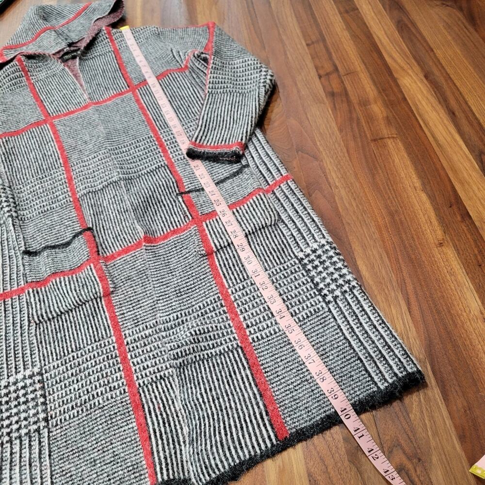 Joseph A. Open Front Long Line Hooded Cardigan Very Soft Size Medium - Picture 7 of 7